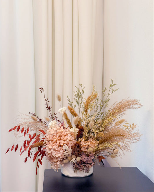 Apricot Haze (Preserved Arrangement with 3D Printed Vase)