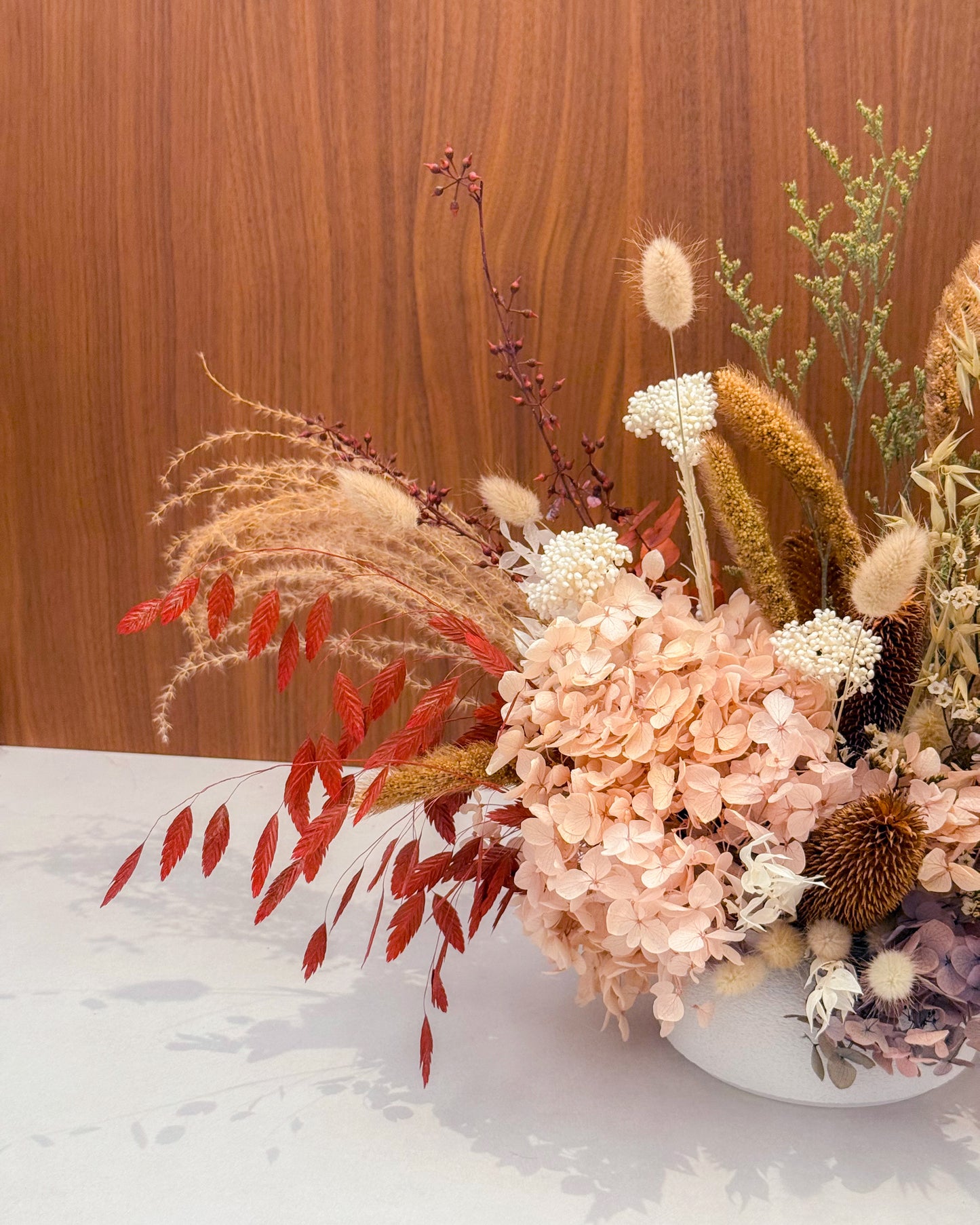 Apricot Haze (Preserved Arrangement with 3D Printed Vase)